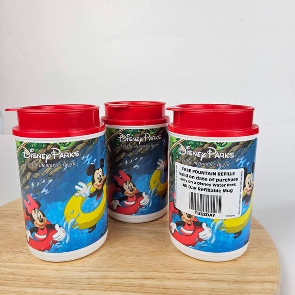 Disney Parks Travel Cup Mug Lot 3 Walt Disney World Whirley Mickey Souvenir WDW - Picture 3 of 7